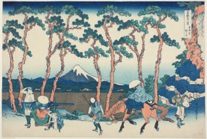 Hodogaya auf der Tokaido, aus der Serie "Sechsunddreißig Ansichten des Berges Fuji" von Katsushika Hokusai