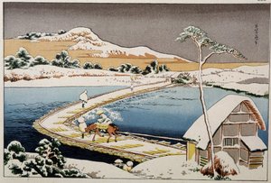 Japanische Landschaft - Druck von Hokusai