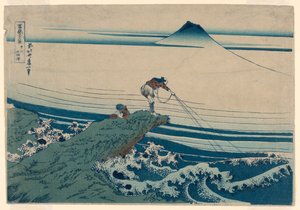 Kajikazawa in der Provinz Kai (Koshu Kajikazawa) aus der Serie, Sechsunddreißig Ansichten des Berges Fuji von Katsushika Hokusai