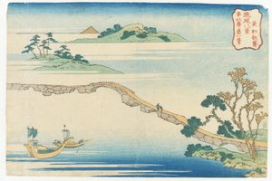 Klares Herbstwetter in Chōkō aus der Serie „Acht Ansichten von Ryūkyū“ von Katsushika Hokusai