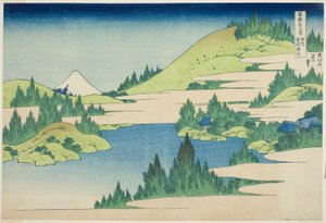 Der Hakone-See in der Provinz Sagami (Soshu Hakone Kosui), aus der Serie "Sechsunddreißig Ansichten des Berges Fuji (Fugaku sanjurokkei)" von Katsushika Hokusai