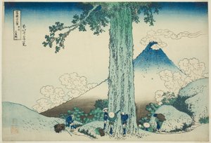 Mishima-Pass in der Provinz Kai (Koshu Mishimagoe), aus der Serie "Sechsunddreißig Ansichten des Berges Fuji (Fugaku sanjurokkei)" von Katsushika Hokusai