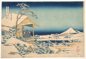 Morgen nach dem Schnee in Koishikawa in Edo, aus der Serie Sechsunddreißig Ansichten des Berges Fuji von Katsushika Hokusai