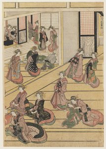 Neujahrstage im Teahouse Ogi-ya, ca. 1810