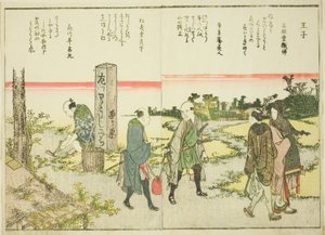 Oji, aus Bd. 1 des illustrierten Buches "Schöne Ansichten der östlichen Hauptstadt auf einen Blick (Toto shokei ichiran)" von Katsushika Hokusai