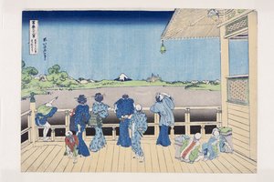 Sazai-Halle des Tempels der fünfhundert Arhats (Farbholzschnitt)