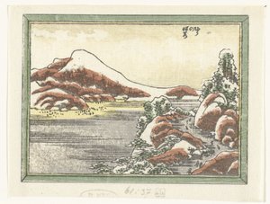 Schnee auf dem Berg Hira (Gravierte Acht Ansichten der Provinz Omi)