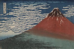 Südwind bei klarem Morgen, auch bekannt als Roter Fuji, aus der Serie Sechsunddreißig Ansichten des Berges Fuji