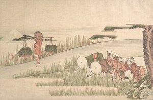 Frühling auf den Reisfeldern von Katsushika Hokusai