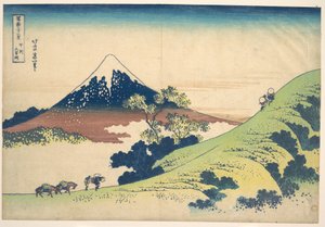 Der Inume-Pass in der Provinz Kai, aus der Serie Sechsunddreißig Ansichten des Berges Fuji von Katsushika Hokusai