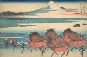 Die neuen Felder bei Ono in der Provinz Suruga Sunshu Ono shinden, aus der Serie Thir..., ca. 1830-32 von Katsushika Hokusai