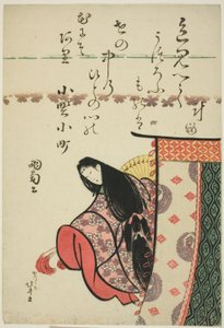 Die Dichterin Ono no Komachi, aus der Serie Sechs unsterbliche Dichter (Rokkasen)
