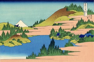 Der See von Hakone in der Provinz Segami