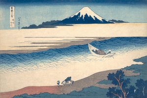 Ukiyo-e-Druck des Tama-Flusses und des Berges Fuji von Hokusai von Katsushika Hokusai