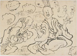 Verschiedene Gesichter, Edo-Periode, ca. 1830 von Katsushika Hokusai