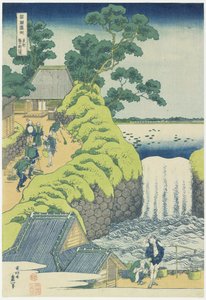 Wasserfall bei Aoigaoka in Edo, ca. 1833 von Katsushika Hokusai