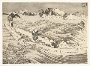 Yatsugatake in der Provinz Shinano, 1834-35 von Katsushika Hokusai