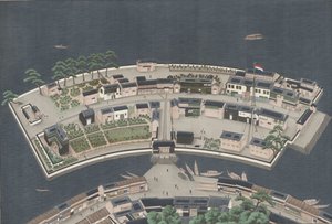 Die Insel Deshima, ca. 1833-46 von Kawahara Keiga