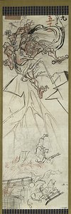 Blitzgott, eine von sechs Skizzen von Kawanabe Kyosai