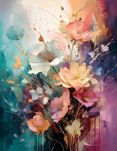 Farbige Malerische Blumen
