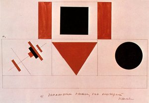 Entwurf für das Rednerpult, 1919 von Kazimir Severinovich Malevich