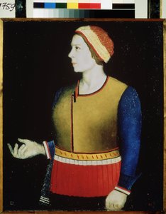 Porträt der Frau des Künstlers von Kazimir Severinovich Malevich