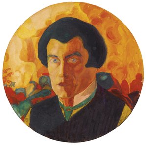 Selbstporträt 1908-1910 von Kazimir Severinovich Malevich