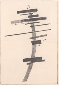 Sensation der Bewegung und des Hindernisses aus "Suprematismus: 34 Zeichnungen"
