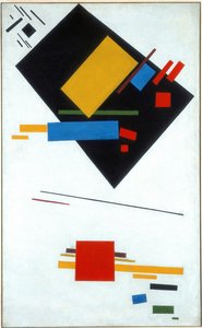 Suprematistisches Gemälde Schwarzes Trapez und Rotes Quadrat, 1915