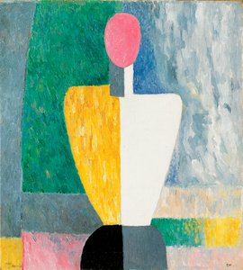 Torsofigur mit rosa Gesicht, 1928-1932 von Kazimir Severinovich Malevich