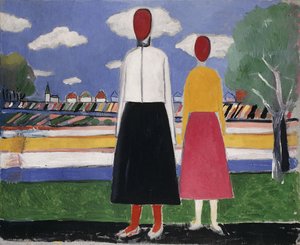 Zwei Figuren in einer Landschaft, ca. 1931-32