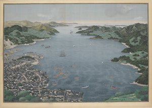 Blick auf die Bucht von Nagasaki, ca. 1833