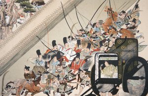Die Entführung des Kaisers Go Shirakawa durch Fujiwara Nobuyori im Jahr 1159, ca. 1200