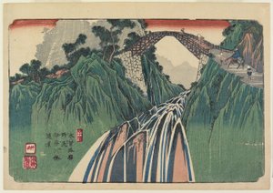 Nr. 41, Nojiri: Ferne Ansicht der Ina-Flussbrücke