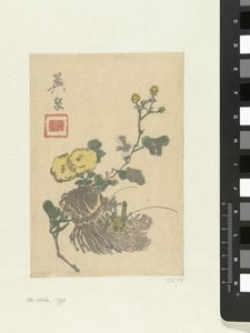 Heuschrecke und Blumen von Keisai Eisen