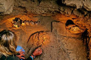 Moche; Bestattungen; Huaca Dos Cabezas-Jecetepeque, Alana Cordy-Collins, Mumie von Kenneth Garrett
