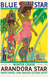 Plakat, das das Kreuzfahrtschiff 