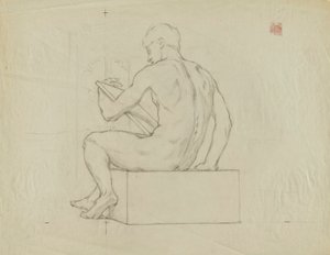 (Iowa State Capitol Rotunde) (Fabriken, Studie für Panel) von Kenyon Cox