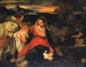 Nach Tizians "Madonna des Kaninchens"