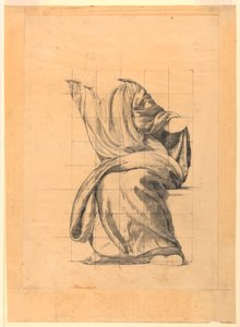 Draperiestudie für die Figur des Friedens in "Die Wohltätigkeit des Gesetzes," Wandgemälde im Essex County Court House, Newark, New Jersey