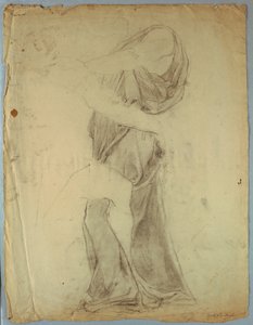 Draperiestudie für "Jakob ringt mit dem Engel" von Kenyon Cox