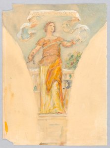 Personifikation von „Metallarbeit,“ Studie für die Kuppel des Herstellergebäudes, Weltausstellung in Chicago, IL von Kenyon Cox