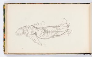 Skizzenbuchseite: Weibliche Figur