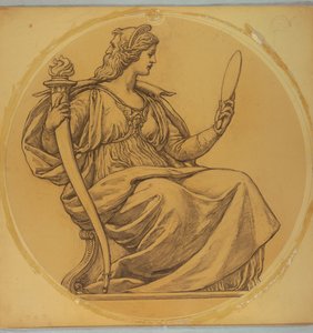 Studie für "Klugheit," Lunette im Hudson County Courthouse, Jersey City, NJ