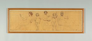 Das Gesetzesstatut, Studie für das rechte Panel von "Die Herrschaft des Gesetzes," Fries für das Berufungsgericht, New York von Kenyon Cox