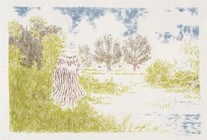 Frau im gestreiften Kleid, 1899-1900