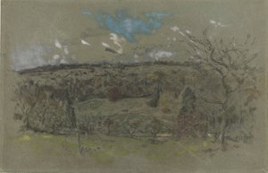 Hügelige Landschaft in Herbstfarben von Ker Xavier Roussel
