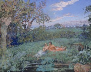 Die Liebenden am Flussufer, ca. 1910-20 von Ker Xavier Roussel