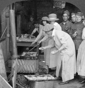 Donuts für Soldaten, Montabaur am Rhein, Deutschland, ca. 1918-ca. 1919 von Keystone View Company
