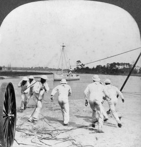 Einige Operationen des Lebensrettungskorps, Jamestown Exposition, Virginia, USA, 1907